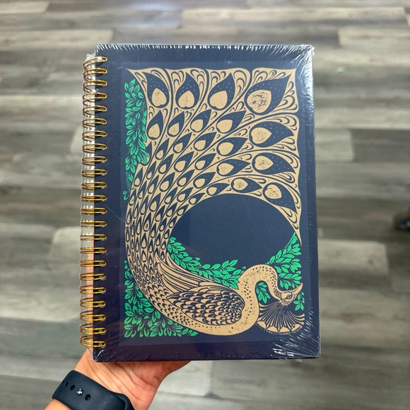 Peacock Spiral Notebook, Vintage, Natural, Antique Journal, 164 pages- 5.5"x8.3" - Picture 7 of 7